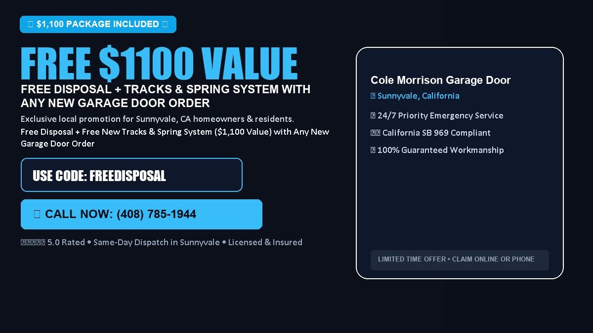Cole Morrison Garage Door Services FREE Haul-Away & Heavy-Duty Tracks with New Door