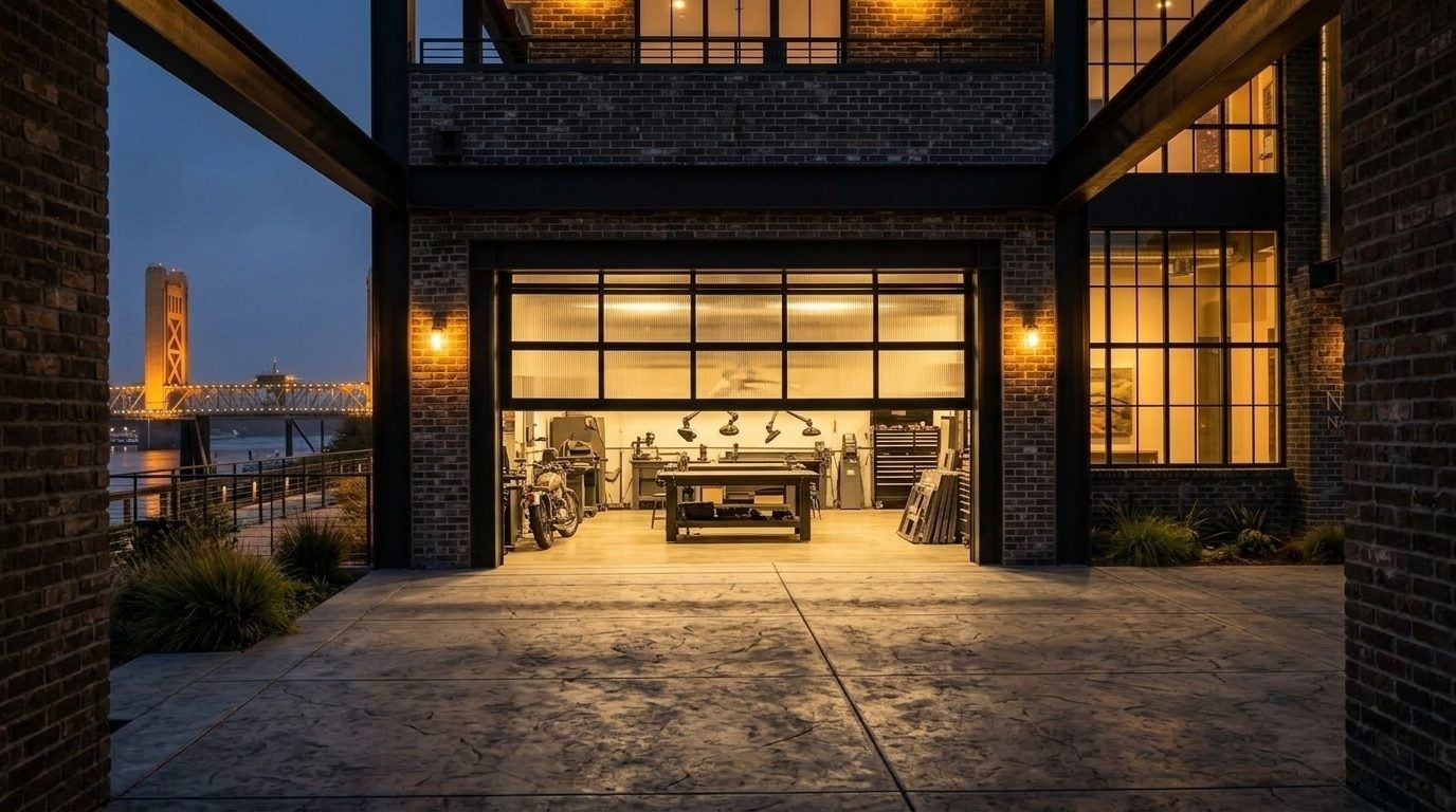 Cole Morrison Garage Door Services Overhead Garage Door Gliding Open in San Jose, CA